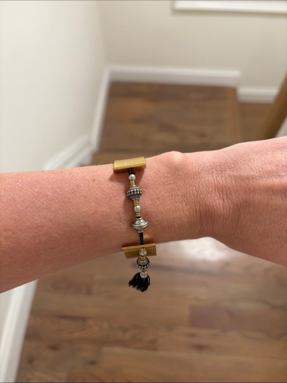 Madewell Gold and Silver Bead Accent Bracelet GUC